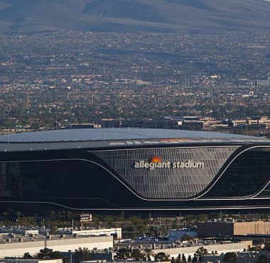 Allegiant Stadium de Las Vegas, hogar del Super Bowl LXIII. Foto: Getty Images.