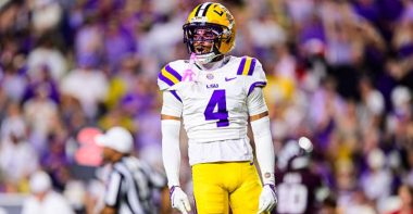 CB Mansoor Delane, Universidad de LSU. Foto: Getty Images.