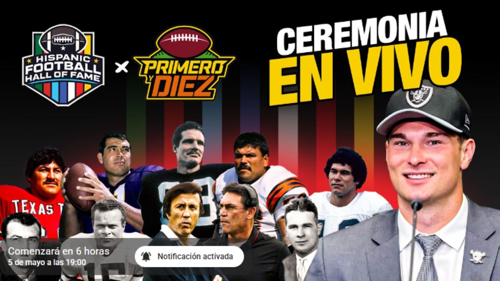 Hispanic Football Hall of Fame: ¿Cuándo, a qué hora y dónde ver en vivo la ceremonia de inducción?