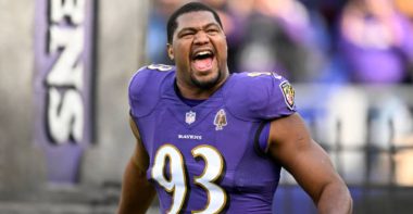 DE Calais Campbell, Baltimore Ravens. Foto: Getty Images.