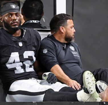 DE Keyron Crawford, Las Vegas Raiders. Foto: Getty Images.