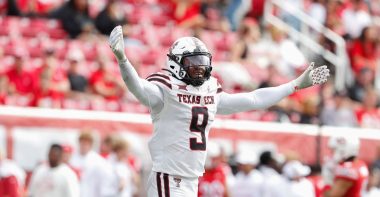 DE Romello Height con la Universidad de Texas Tech. Foto: Getty Images.