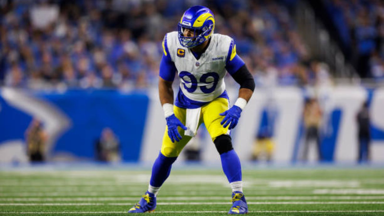 DT Aaron Donald con Los Angeles Rams. Foto: Getty Images.