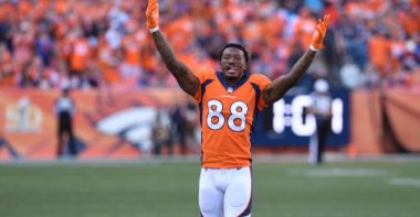 Demaryius Thomas con los Denver Broncos en 2018. Foto: Getty Images.