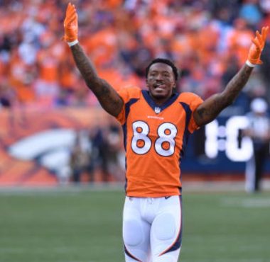 Demaryius Thomas con los Denver Broncos en 2018. Foto: Getty Images.