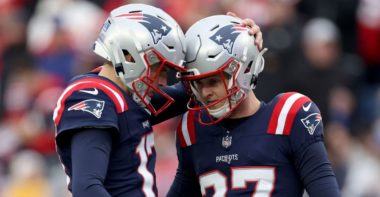 P Bryce Baringer (izquierda) y K Chad Ryland (derecha), New England Patriots