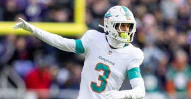 WR Robbie Chosen en 2023 con los Miami Dolphins