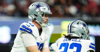 QB Cooper Rush y RB Rico Dowdle, Dallas Cowboys