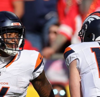 WR Courtland Sutton y QB Bo Nix, Denver Broncos