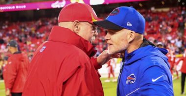 HC Andy Reid, Kansas City Chiefs; HC Sean McDermott, Buffalo Bills