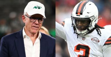 Woody Johnson, dueño de los New York Jets; WR Jerry Jeud, Cleveland Browns