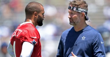QB Dak Prescott y HC Brian Schottenheimer, Dallas Cowboys