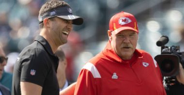 HC Nick Sirianni, Philadelphia Eagles; HC Andy Reid, Kansas City Chiefs