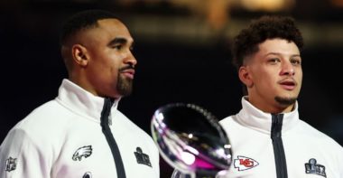 QB Jalen Hurts, Philadelphia Eagles; QB Patrick Mahomes, Kansas City Chiefs; Opening Night SB LIX