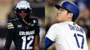 CB/WR Travis Hunter, Universidad de Colorado; Shohei Ohtani, Los Angeles Dodgers