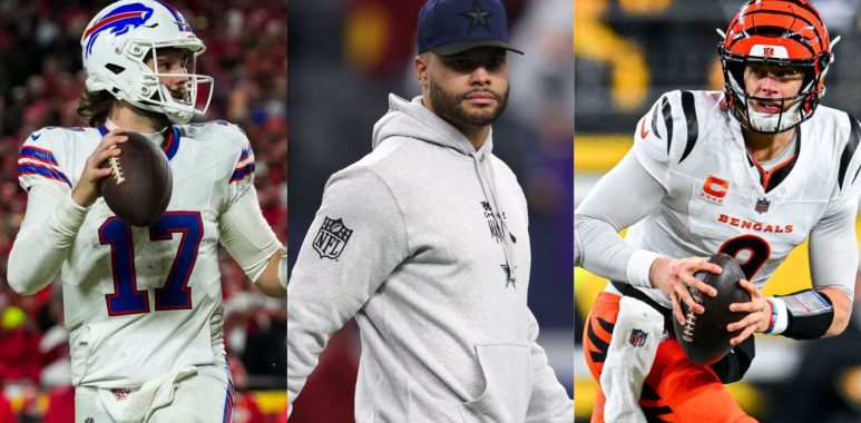 QB Josh Allen, Buffalo Bills; QB Dak Prescott, Dallas Cowboys; QB Joe Burrow, Cincinnati Bengals
