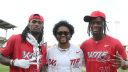 QB Kyler Murray en evento benéfico con los WR CeeDee Lamb y George Pickens, Dallas Cowboys