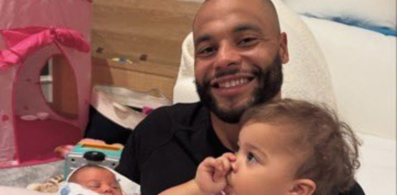 Dak Prescott festeja el Día del Padre 2025 de la NFL. Foto: Dallas Cowboys