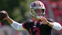 QB Brock Purdy con los San Francisco 49ers en el Training Camp de 2023