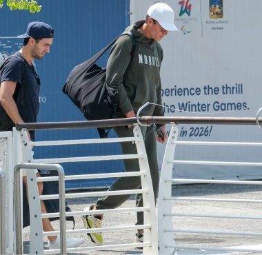 Tom Brady llegando a la boda de Jeff Bezos en Venecia, Italia