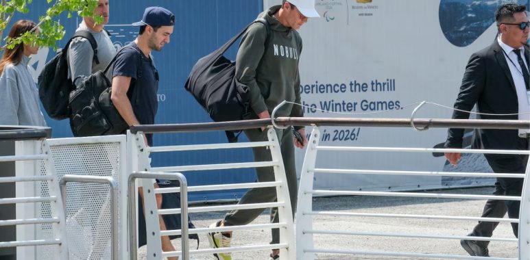 Tom Brady llegando a la boda de Jeff Bezos en Venecia, Italia