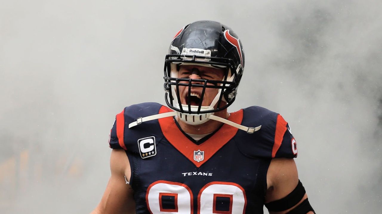 DE J.J. Watt con los Houston Texans