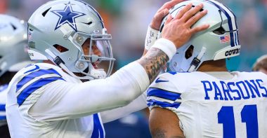 QB Dak Prescott y DE Micah Parsons. Foto: Dallas Cowboys