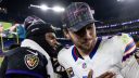 QB Lamar Jackson, Baltimore Ravens; QB Josh Allen, Buffalo Bills. Foto: Michael Owens/Getty Images