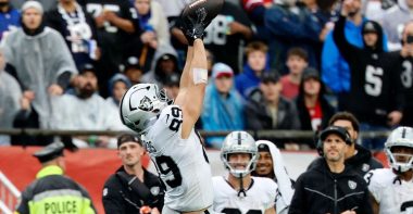TE Brock Bowers, Las Vegas Raiders. Foto: Fred Kfoury/Getty Images