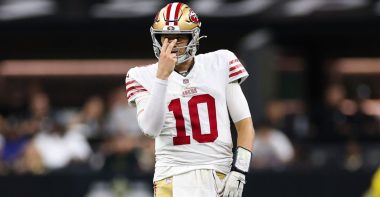 QB Mac Jones, San Francisco 49ers. Foto: Logan Bowles/Getty Images