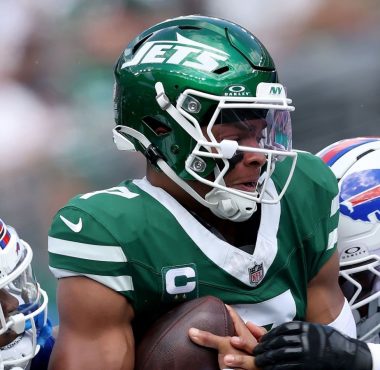 QB Justin Fields, New York Jets. Foto: Elsa/Getty Images