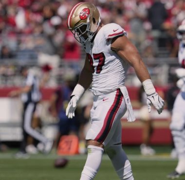 DE Nick Bosa, San Francisco 49ers. Foto: AP