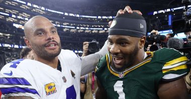 QB Dak Prescott, Dallas Cowboys; y DE Micah Parsons, Green Bay Packers. Foto: Sam Hodde/Getty Images