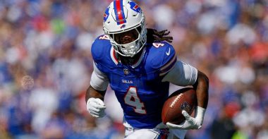 RB James Cook, Buffalo Bills. Foto: Lauren Leigh Bacho/Getty Images