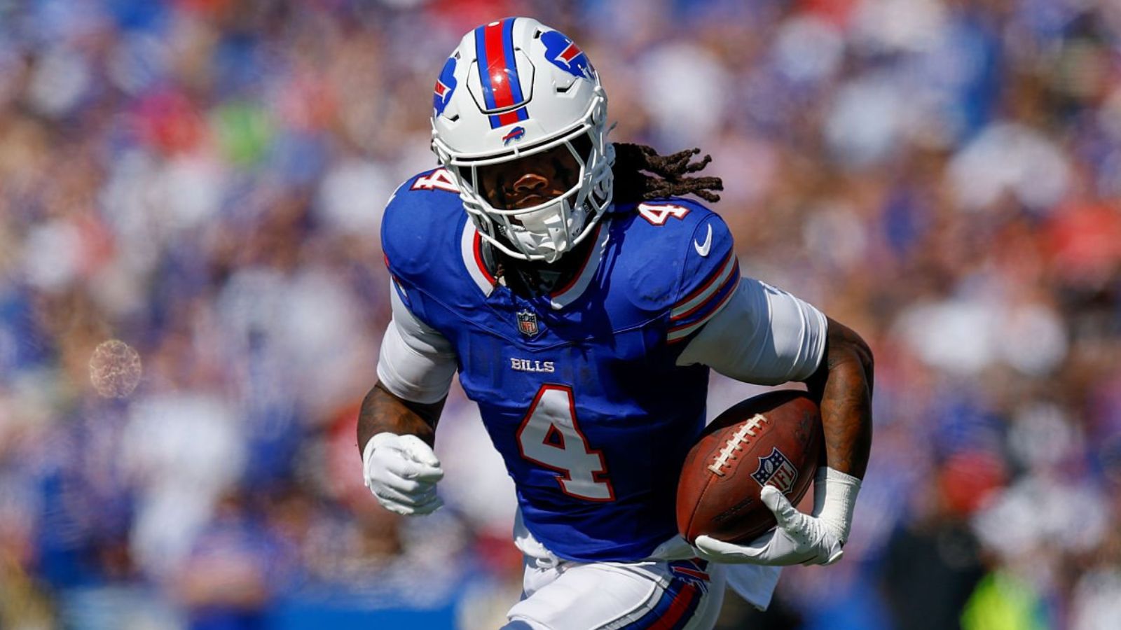 RB James Cook, Buffalo Bills. Foto: Lauren Leigh Bacho/Getty Images