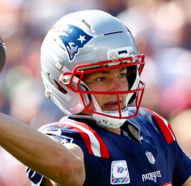 QB Drake Maye, New England Patriots. Foto: Danielle Parhizkaran/The Boston Globe