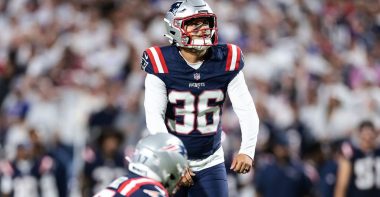 K Andy Borregales, New England Patriots. Foto: Kathryn Riley/Getty Images