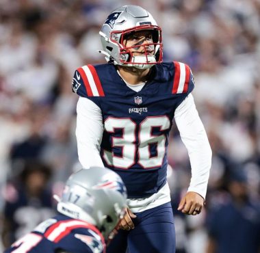 K Andy Borregales, New England Patriots. Foto: Kathryn Riley/Getty Images