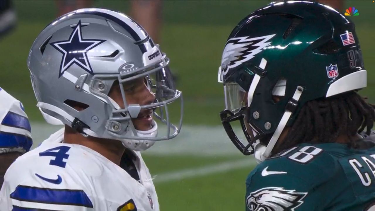 Jalen Carter escupe a Dak Prescott y es expulsado del Cowboys vs. Eagles