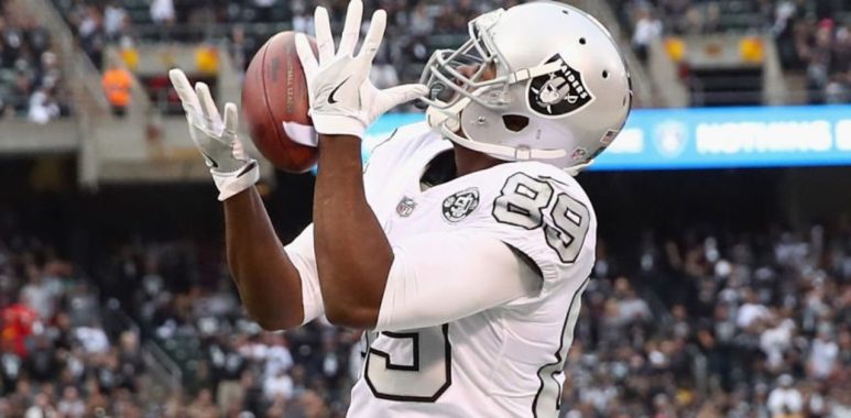 WR Amari Cooper con los Raiders en 2017