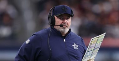 HC Mike Mcarthy con los Dallas Cowboys en enero de 2025. Foto: Getty Images