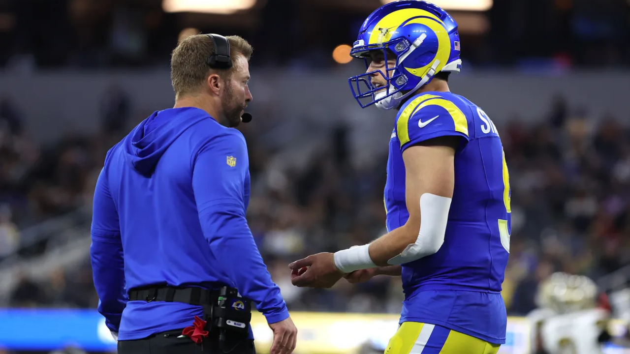 HC Sean McVay (izquierda), QB Matthew Stafford (derecha), Los Angeles Rams