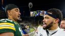 QB Jordan Love, Green Bay Packers; y QB Caleb Williams, Chicago Bears. Foto: Getty Images.