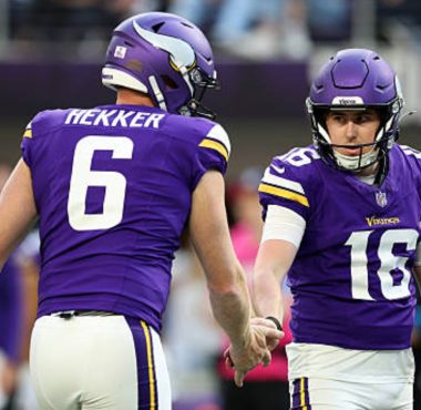 K Will Reichard y P Johnny Hekker, Minnesota Vikings. Foto: Getty Images.