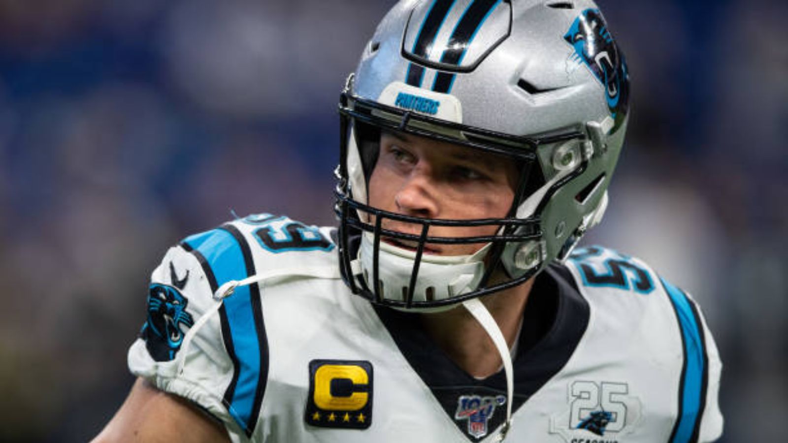 LB Luke Kuechly con los Carolina Panthers en 2019. Foto: Getty Images.