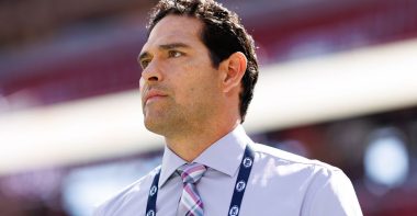 Mark Sánchez, comentarista de Fox Sports. Foto: Brooke Sutton/Getty Images