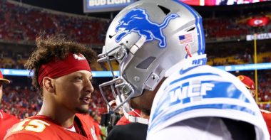 QB Patrick Mahomes, Kansas City Chiefs; QB Jared Goff, Detroit Lions. Foto: Getty Images