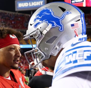 QB Patrick Mahomes, Kansas City Chiefs; QB Jared Goff, Detroit Lions. Foto: Getty Images