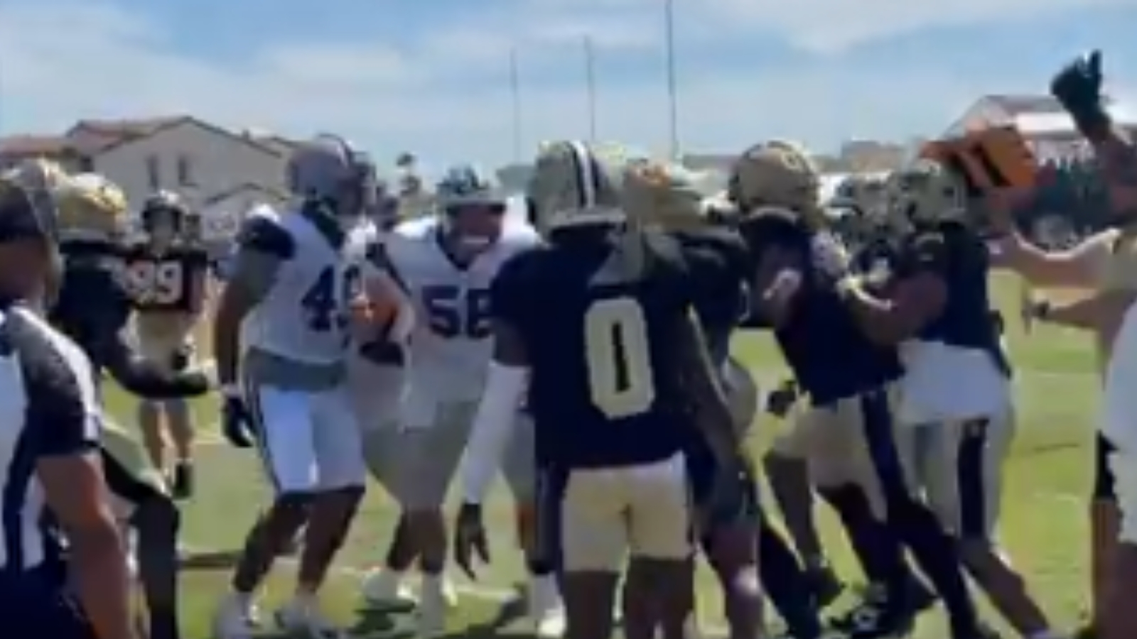 A los golpes: Cowboys y Saints protagonizan fuertes peleas durante práctica conjunta