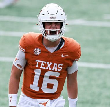 QB Arch Manning, Universidad de Texas. Foto: Getty Images.